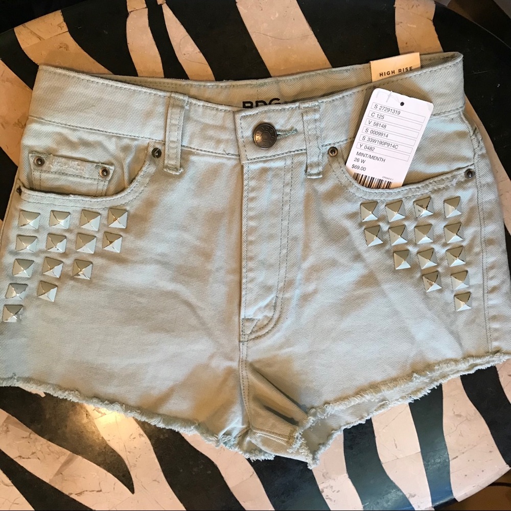Studded high waisted shorts